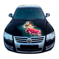 Наклейка на капот 3D TUNING STUDIO Квітка Метелик 1500х1200х0.080мм