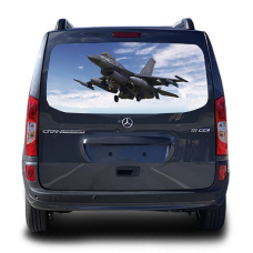 3д наклейка на заднє скло 3D TUNING STUDIO Винищувач Ф16 1480х700х0.18мм