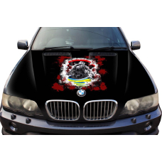 Наклейка на капот 3D TUNING STUDIO Козак Воїн ЗСУ 1500х1200х0.080мм