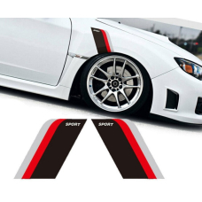 Смуги наклейки на крила авто 3D TUNING STUDIO Спорт 220х150х0.080мм=2штуки