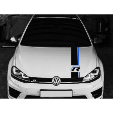 Смуги на капот 3D TUNING STUDIO Фольксваген Гольф R 1180х150х0.080мм