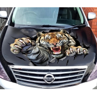 Наклейка на капот 3D TUNING STUDIO Тигр 3д УФ 1500х1200х0.080мм