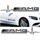 Наклейки смуги на мерседес AMG driving performance 800х160мм=2штуки