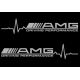 Наклейки смуги на мерседес AMG driving performance 800х160мм=2штуки