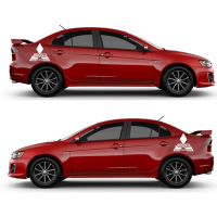 Наклейки на авто 3D TUNING STUDIO Міцубіші Лансер EVO 250х250х0.060мм=2штуки