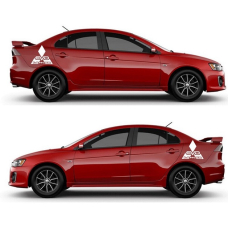 Наклейки на авто 3D TUNING STUDIO Міцубіші Лансер EVO 250х250х0.060мм=2штуки
