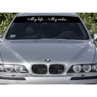 Наклейка на лобове скло авто 3D TUNING STUDIO Май лайф My life 1300х200х0.080мм