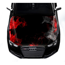 3д наклейка на капот 3D TUNING STUDIO Вогонь 1500х1200х0.080мм