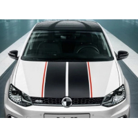 Смуги на капот і багажник 3D TUNING STUDIO чорно червоні 1180х180х0.080мм=3штуки