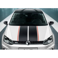 Смуги на капот і багажник 3D TUNING STUDIO чорно червоні 1180х180х0.080мм=3штуки