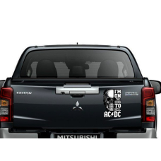 Наклейка на авто 3D TUNING STUDIO Череп AC/DC 400х250х0.080мм