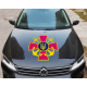 Наклейка на капот авто ВМС України 490х490х0.15мм