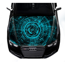 Наклейка на капот 3D TUNING STUDIO Абстракція соти  геометрія 1500х1200х0.080мм
