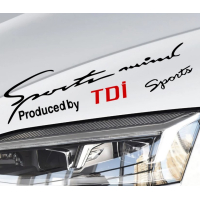Наклейки на авто 3D TUNING STUDIO Sports mind produced by TDI 400х96х0.15мм=2штуки