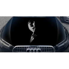 Наклейка на капот 3D TUNING STUDIO Дівчина ЧФ 1500х1200х0.080мм