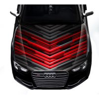 Наклейка на капот 3D TUNING STUDIO Стріли Ч 1500х1200х0.080мм