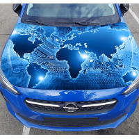Наклейка на капот 3D TUNING STUDIO Абстракція карта 1500х1200х0.080мм
