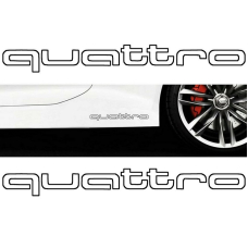 Наклейки на авто 3D TUNING STUDIO Ауді Кватро Quattro 300х33х0.060мм=2штуки