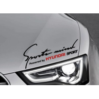 Наклейки на авто 3D TUNING STUDIO Хюндай Sports mind hyundai 300х100х0.15мм=2штуки