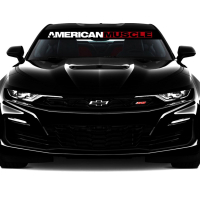 Наклейка на лобове скло 3D TUNING STUDIO Американських авто American muscle 1500х200х0.080мм