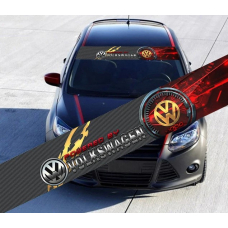 Наклейка на лобове скло 3D TUNING STUDIO Фольксваген powered 1300x210x0.080мм