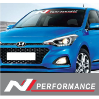Наклейка на лобове скло 3D TUNING STUDIO Хюндай N Performance 850х120х0.080мм