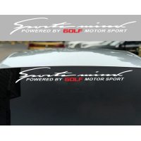 Наклейка на лобове скло 3D TUNING STUDIO  Гольф Sports mind Golf 800х120х0.080мм
