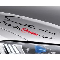 Наклейка на капот 3D TUNING STUDIO Мазда Sports mind Mazda 400х96х0.080мм