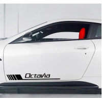 Наклейки на двері 3D TUNING STUDIO Шкода Октавія 480х60х0.060мм=2шт