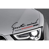 Наклейки на капот 3D TUNING STUDIO Фольксваген Sports mind Volkswagen 290х110х0.080мм