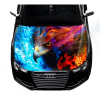 Наклейка на капот 3D TUNING SDTUDIO Орел вогонь 1500х1200х0.080мм