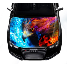 Наклейка на капот 3D TUNING SDTUDIO Орел вогонь 1500х1200х0.080мм