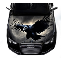 Наклейка на капот 3D TUNING STUDIO Ворон 1500х1200х0.080мм