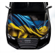 Наклейка на капот авто Прапор України 3д 1500х1200х0.080мм