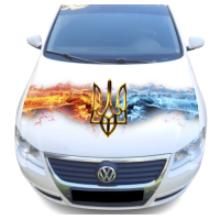Наклейка на капот 3D TUNING STUDIO Кулаки тризуб Україна бт 1500х1200х0.080мм