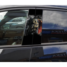 Наліпки на стійки дверей авто ARB 3D TUNING STUDIO Череп крила 500х220х0.15мм=2штуки