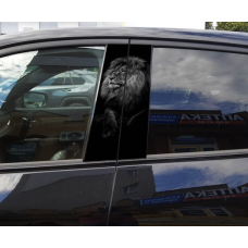 Наклейки на стійки дверей авто ARB 3D TUNING STUDIO Лев 500х220х0.15мм=2штуки