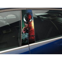 Наклейки на стійки дверей авто ARB 3D TUNING STUDIO Deadpool  500х220х0.15мм=2штуки