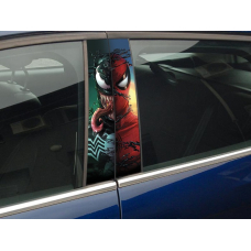 Наклейки на стійки дверей авто ARB 3D TUNING STUDIO Deadpool  500х220х0.15мм=2штуки