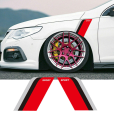 Смуги наклейки на крила авто ARB 3D TUNING STUDIO Спорт Ч 220х150х0.15мм=2штуки