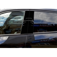 Накладки наліпки на стойки дверей авто ARB 3D TUNING STUDIO Машина 500х220х0.15мм=2штуки