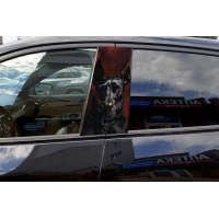 Наклейки на стійки дверей авто ARB 3D TUNING STUDIO Доберман 500х220х0.15мм=2штуки