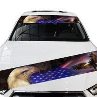 Наклейка на лобове скло ARB 3D TUNING STUDIO Орел прапор Америки 1300х210х0.15мм