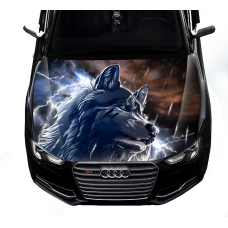 Наклейка на капот ARB 3D TUNING STUDIO Вовк абстракція 1500х1200х0.080мм