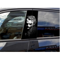 Наклейки на стійки дверей авто ARB 3D TUNING STUDIO Джокер Ч 500х220х0.15мм=2штуки