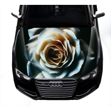 Наклейка на капот ARB 3D TUNING STUDIO Троянда біла 1500х1200х0.080мм