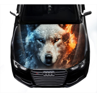 Наклейка на капот ARB 3D TUNING STUDIO Вовк вогонь 1500х1200х0.080мм