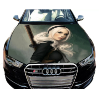 Наклейка на капот ARB 3D TUNING STUDIO Дівчина з катаною 1500х1200х0.080мм