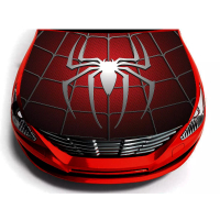Наклейка на червоний капот ARB 3D TUNING SUDIO Павук павутина 1500х1200х0.080мм