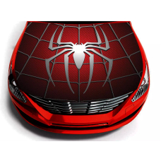 Наклейка на червоний капот ARB 3D TUNING SUDIO Павук павутина 1500х1200х0.080мм